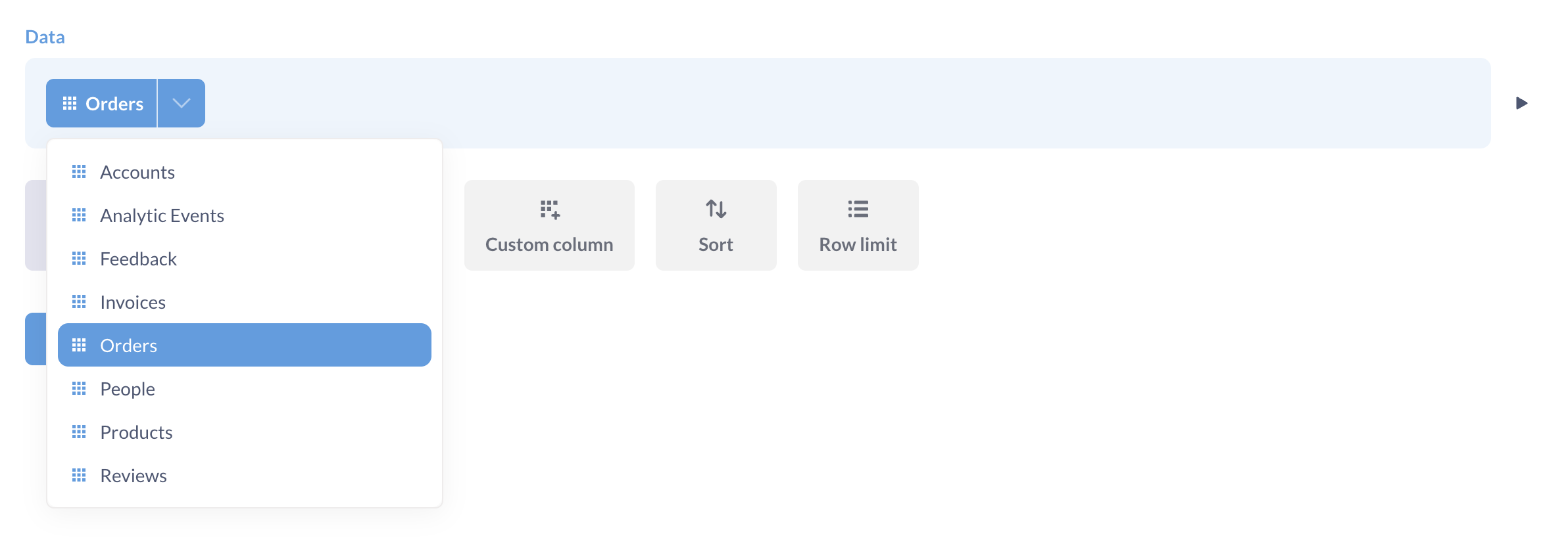 Simple data picker