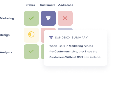 Interface of data to join and filter